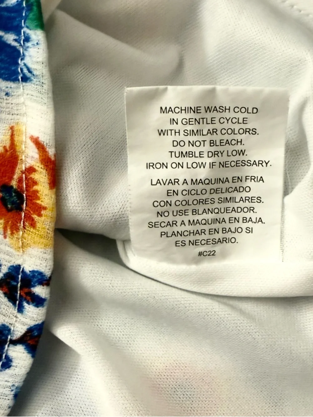 As U Wish White Floral Halter Romper with Blue & Green Print - Picture 11 of 11